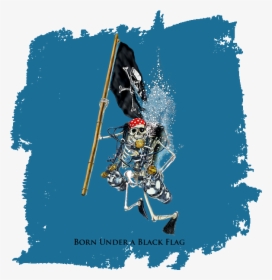 Skeleton Holding Pirate Flag T Shirt" 				 Srcset="data - Sea Dog Shirts, HD Png Download, Free Download